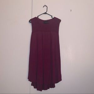 Purple flowy plus size tank top.